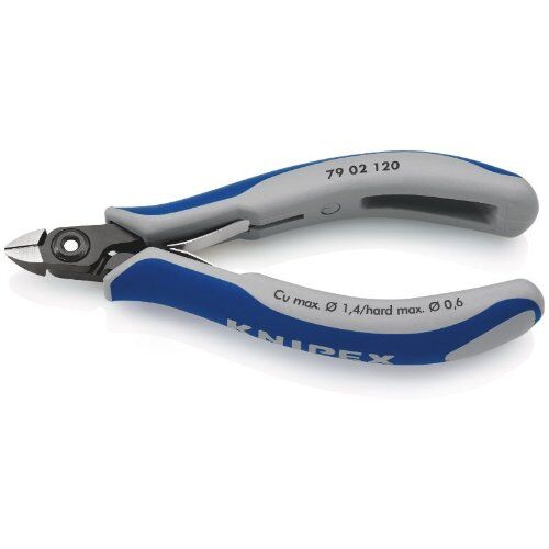  Präzisions-Elektronik-Seitenschneider KNIPEX 79 02 120 Präzisions-Elektronik-Seitenschneider mit Mehrkomponenten-Hüllen brüniert 120 mm 12380613