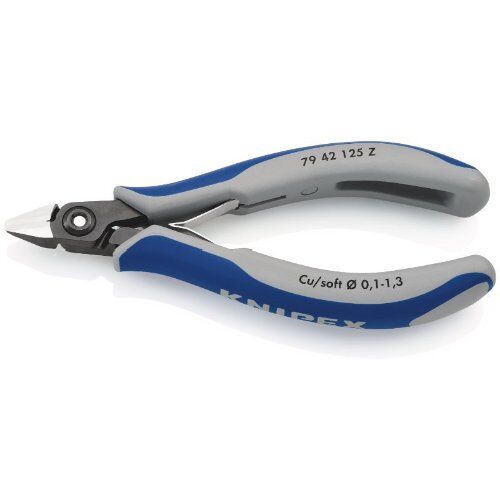  Präzisions-Elektronik-Seitenschneider KNIPEX 79 42 125 Z Präzisions-Elektronik-Seitenschneider mit Mehrkomponenten-Hüllen brüniert 125 mm 12380617
