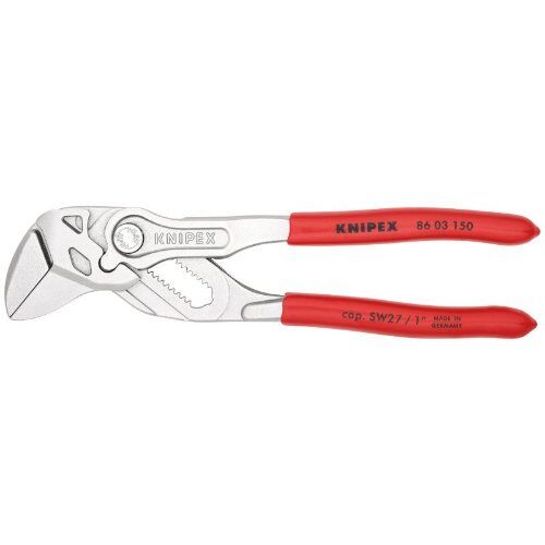  Zangenschlüssel Zange und Schraubenschlüssel in einem Werkzeug KNIPEX 86 03 150 Zangenschlüssel Zange und Schraubenschlüssel in einem Werkzeug mit Kunststoff überzogen verchromt 150 mm 12380290