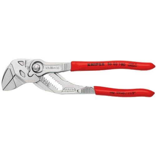  Zangenschlüssel Zange und Schraubenschlüssel in einem Werkzeug KNIPEX 86 03 180 Zangenschlüssel Zange und Schraubenschlüssel in einem Werkzeug mit Kunststoff überzogen verchromt 180 mm 12380291