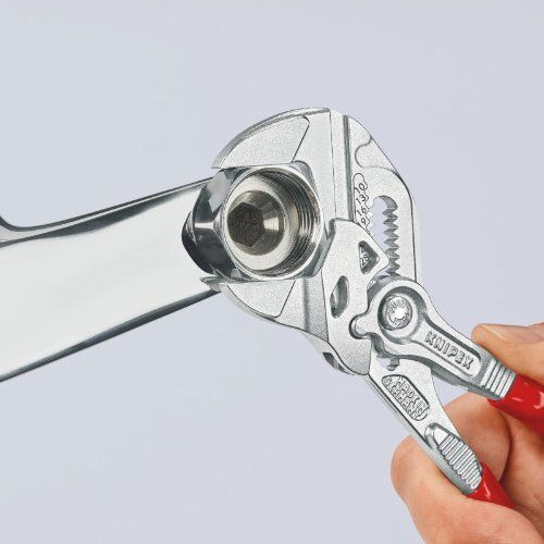  Zangenschlüssel Zange und Schraubenschlüssel in einem Werkzeug KNIPEX 86 03 180 Zangenschlüssel Zange und Schraubenschlüssel in einem Werkzeug mit Kunststoff überzogen verchromt 180 mm 12380291