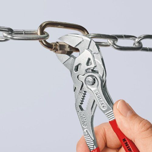  Zangenschlüssel Zange und Schraubenschlüssel in einem Werkzeug KNIPEX 86 03 180 Zangenschlüssel Zange und Schraubenschlüssel in einem Werkzeug mit Kunststoff überzogen verchromt 180 mm 12380291