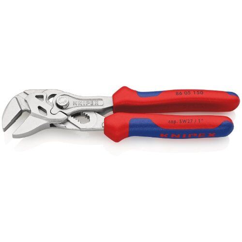  Zangenschlüssel Zange und Schraubenschlüssel in einem Werkzeug KNIPEX 86 05 150 Zangenschlüssel Zange und Schraubenschlüssel in einem Werkzeug mit Mehrkomponenten-Hüllen verchromt 150 mm 12381226