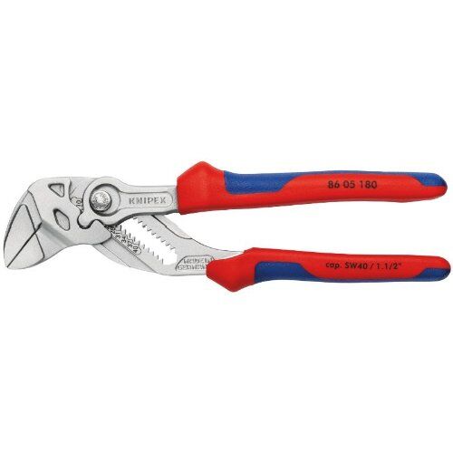  Zangenschlüssel Zange und Schraubenschlüssel in einem Werkzeug KNIPEX 86 05 180 Zangenschlüssel Zange und Schraubenschlüssel in einem Werkzeug mit Mehrkomponenten-Hüllen verchromt 180 mm 12380285