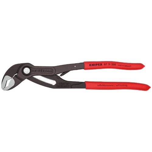  KNIPEX Cobra®...matic Wasserpumpenzange KNIPEX 87 11 250 Cobra®...matic Wasserpumpenzange mit rutschhemmendem Kunststoff überzogen grau atramentiert 250 mm 12381265