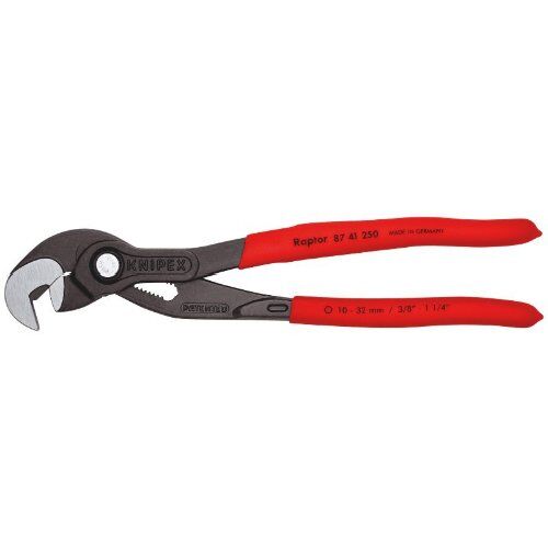  Rohr- und Wasserpumpenzangen KNIPEX 87 41 250 Schraubzange mit rutschhemmendem Kunststoff überzogen grau atramentiert 250 mm 12380294