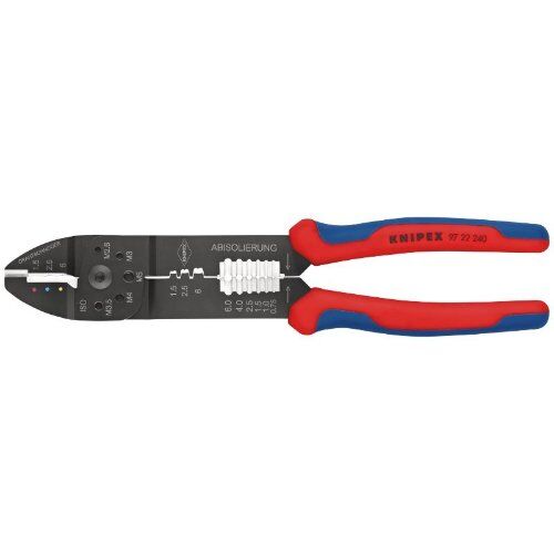  Crimpzangen Crimpzangen KNIPEX 97 22 240 Crimpzange mit Mehrkomponenten-Hüllen schwarz lackiert 240 mm 12380643