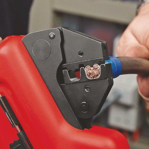  KNIPEX eCrimp Elektromechanische Crimp-Systemzange für auswechselbare Crimpeinsätze KNIPEX 97 43 E US eCrimp Elektromechanische Crimp-Systemzange für auswechselbare Crimpeinsätze 270 mm 12380706