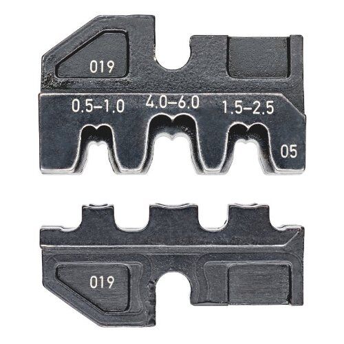  Crimpeinsätze für KNIPEX Crimp-Systemzangen Artikel-Nr.: 97 43 xx KNIPEX 97 49 05 Crimpeinsatz für unisolierte, offene Steckverbinder 4,8 + 6,3 mm 12380679