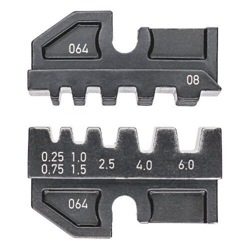  Crimpeinsätze für KNIPEX Crimp-Systemzangen Artikel-Nr.: 97 43 xx KNIPEX 97 49 08 Crimpeinsatz für isolierte + unisolierte Aderendhülsen 12380687
