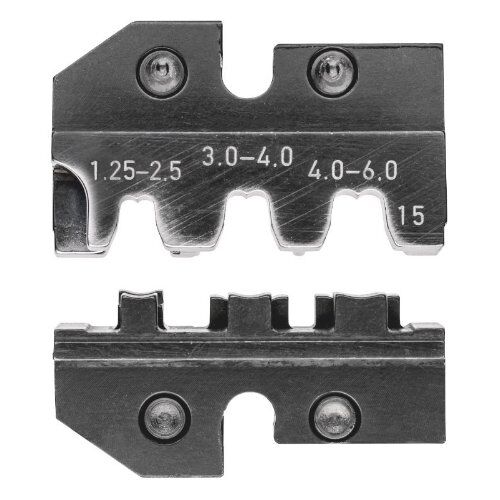  Crimpeinsätze für KNIPEX Crimp-Systemzangen Artikel-Nr.: 97 43 xx KNIPEX 97 49 15 Crimpeinsatz für Fahnenstecker und unisolierte offene Steckverbinder 12380682