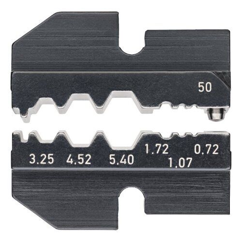  Crimpeinsätze für KNIPEX Crimp-Systemzangen Artikel-Nr.: 97 43 xx KNIPEX 97 49 50 Crimpeinsatz für Koaxial-Verbinder/Auto-Telefon 12380685