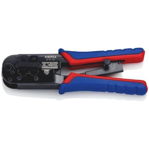  Crimpzange für Westernstecker KNIPEX 97 51 10 Crimpzange für Westernstecker mit Mehrkomponenten-Hüllen brüniert 190 mm 12380726