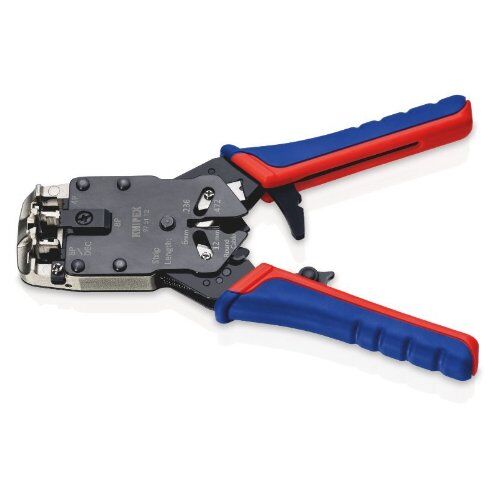  Crimpzange für Westernstecker KNIPEX 97 51 12 Crimpzange für Westernstecker mit Mehrkomponenten-Hüllen brüniert 200 mm 12380725