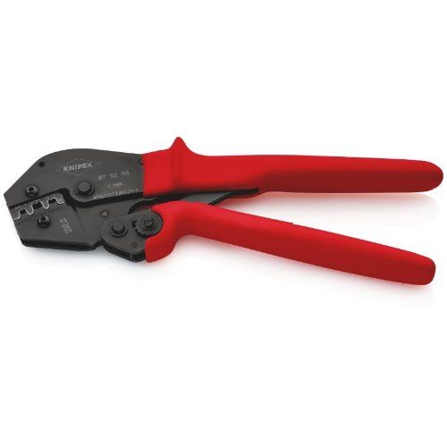  Crimpzangen auch für Zweihandbedienung KNIPEX 97 52 05 Crimpzange auch für Zweihandbedienung mit rutschhemmenden Kunststoff-Hüllen brüniert 250 mm 12380731