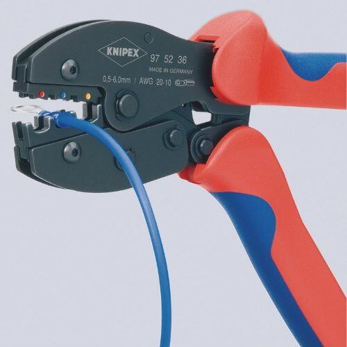  KNIPEX PreciForce® Crimpzangen KNIPEX 97 52 36 SB PreciForce® Crimpzange mit Mehrkomponenten-Hüllen brüniert 220 mm 12380750