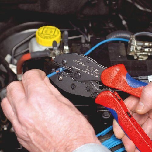  KNIPEX PreciForce® Crimpzangen KNIPEX 97 52 37 PreciForce® Crimpzange mit Mehrkomponenten-Hüllen brüniert 220 mm 12380757