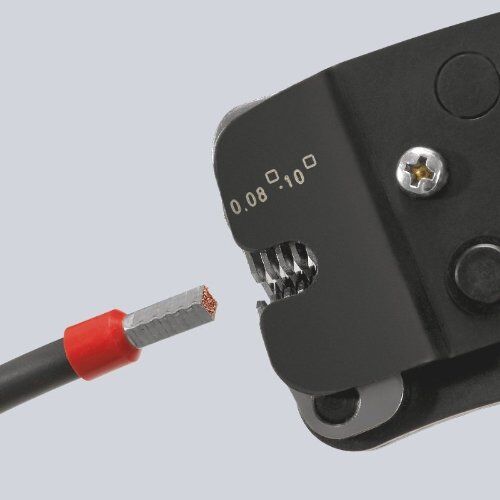 Selbsteinstellende Crimpzangen für Aderendhülsen mit Seiteneinführung KNIPEX 97 53 08 Selbsteinstellende Crimpzange für Aderendhülsen mit Fronteinführung mit Mehrkomponenten-Hüllen brüniert 190 mm 12380775