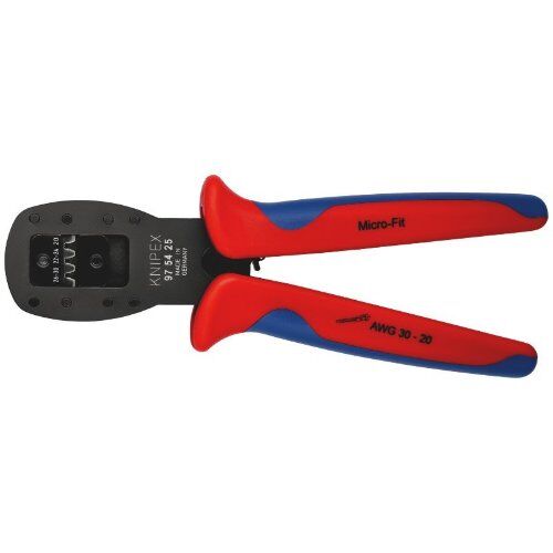  Crimpzangen für Miniaturstecker Parallelcrimp KNIPEX 97 54 25 Crimpzange für Miniaturstecker Parallelcrimp für Stecker der Serie Micro-Fit™ von Molex LLC mit Mehrkomponenten-Hüllen brüniert 190 mm 12380769