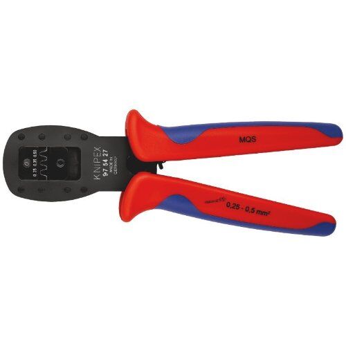 Crimpzangen für Miniaturstecker Parallelcrimp KNIPEX 97 54 27 Crimpzange für Miniaturstecker Parallelcrimp für MQS-Stecker ohne Einzeladerabdichtung (Seal) mit Mehrkomponenten-Hüllen brüniert 190 mm 12380768