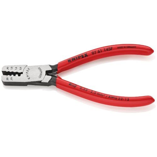  Crimpzangen KNIPEX 97 61 145 F Crimpzange für Aderendhülsen mit Kunststoff überzogen 145 mm 12380239