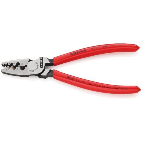  Crimpzangen KNIPEX 97 71 180 Crimpzange für Aderendhülsen mit Kunststoff überzogen 180 mm 12380240