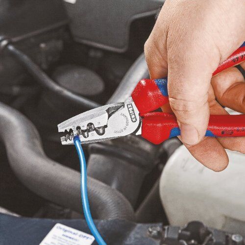  Crimpzangen KNIPEX 97 71 180 Crimpzange für Aderendhülsen mit Kunststoff überzogen 180 mm 12380240