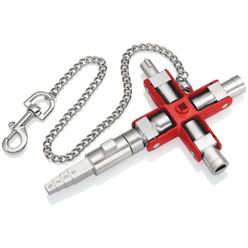  Universal-Schlüssel "Bau" für gängige Schränke und Absperrsysteme KNIPEX 00 11 06 V01 Universal-Schlüssel "Bau" für gängige Schränke und Absperrsysteme 90 mm 12380311