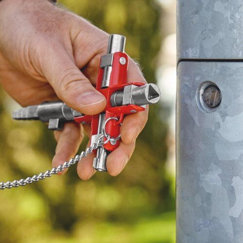  Universal-Schlüssel "Bau" für gängige Schränke und Absperrsysteme KNIPEX 00 11 06 V01 Universal-Schlüssel "Bau" für gängige Schränke und Absperrsysteme 90 mm 12380311