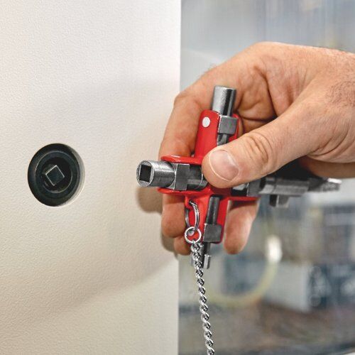  Universal-Schlüssel "Bau" für gängige Schränke und Absperrsysteme KNIPEX 00 11 06 V01 Universal-Schlüssel "Bau" für gängige Schränke und Absperrsysteme 90 mm 12380311