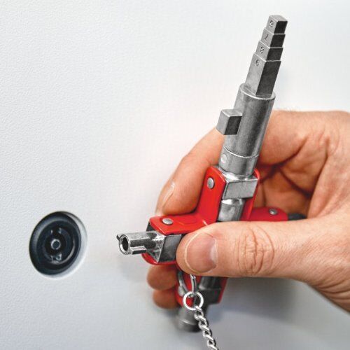  Universal-Schlüssel "Bau" für gängige Schränke und Absperrsysteme KNIPEX 00 11 06 V01 Universal-Schlüssel "Bau" für gängige Schränke und Absperrsysteme 90 mm 12380311
