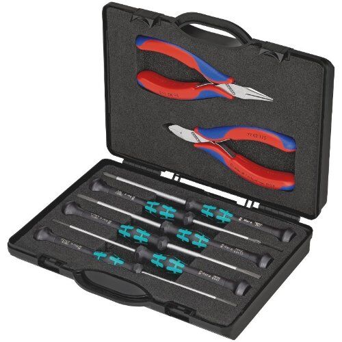  Elektronikzangen-Sets mit Werkzeugen für Arbeiten an elektronischen Bauteilen KNIPEX 00 20 18 Elektronikzangen-Set mit Werkzeugen für Arbeiten an elektronischen Bauteilen 12380985