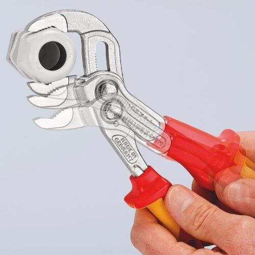  KNIPEX Cobra® VDE Hightech-Wasserpumpenzange, isoliert KNIPEX 87 26 250 Cobra® VDE Hightech-Wasserpumpenzange, isoliert isoliert mit Mehrkomponenten-Hüllen, VDE-geprüft verchromt 250 mm 12381486