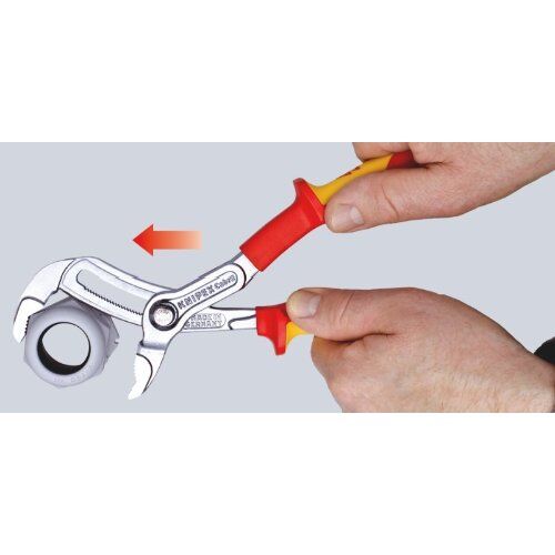  KNIPEX Cobra® VDE Hightech-Wasserpumpenzange, isoliert KNIPEX 87 26 250 Cobra® VDE Hightech-Wasserpumpenzange, isoliert isoliert mit Mehrkomponenten-Hüllen, VDE-geprüft verchromt 250 mm 12381486