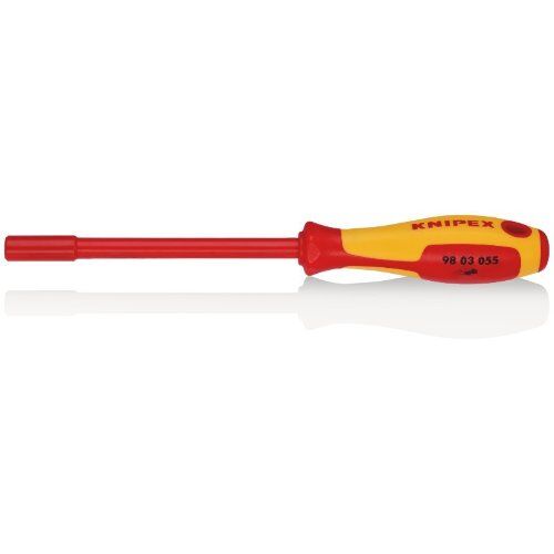  Steckschlüssel mit Schraubendreher-Griff KNIPEX 98 03 055 Steckschlüssel mit Schraubendreher-Griff isolierender Mehrkomponenten-Griff, VDE-geprüft brüniert 232 mm 12381397