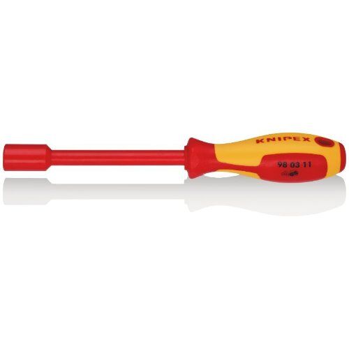  Steckschlüssel mit Schraubendreher-Griff KNIPEX 98 03 11 Steckschlüssel mit Schraubendreher-Griff isolierender Mehrkomponenten-Griff, VDE-geprüft brüniert 237 mm 12381399