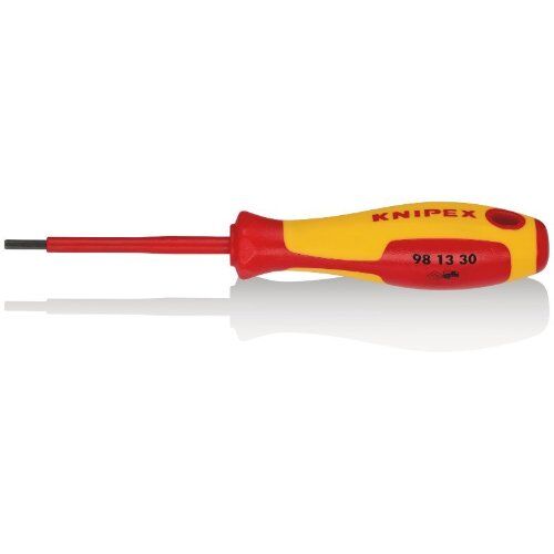  Schraubendreher für Innensechskantschrauben KNIPEX 98 13 30 Schraubendreher für Innensechskantschrauben isolierender Mehrkomponenten-Griff, VDE-geprüft brüniert 182 mm 12381437
