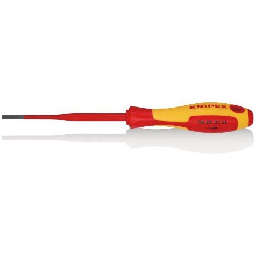  Schraubendreher (Slim) für Schlitzschrauben KNIPEX 98 20 35 SL Schraubendreher (Slim) für Schlitzschrauben isolierender Mehrkomponenten-Griff, VDE-geprüft brüniert 202 mm 12381368
