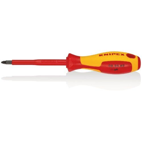  Schraubendreher für Kreuzschlitzschrauben Pozidriv® KNIPEX 98 25 02 Schraubendreher für Kreuzschlitzschrauben Pozidriv® isolierender Mehrkomponenten-Griff, VDE-geprüft brüniert 212 mm 12381424