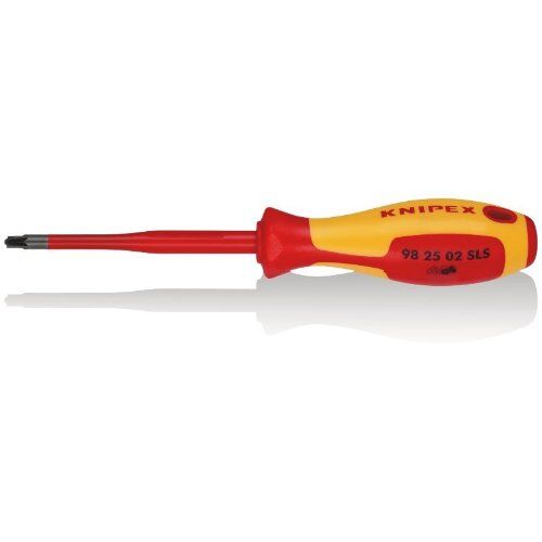  Schraubendreher (Slim) PlusMinus Pozidriv® KNIPEX 98 25 02 SLS Schraubendreher (Slim) PlusMinus Pozidriv® isolierender Mehrkomponenten-Griff, VDE-geprüft brüniert 212 mm 12381385