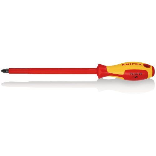  Schraubendreher für Kreuzschlitzschrauben Pozidriv® KNIPEX 98 25 04 Schraubendreher für Kreuzschlitzschrauben Pozidriv® isolierender Mehrkomponenten-Griff, VDE-geprüft brüniert 320 mm 12381425