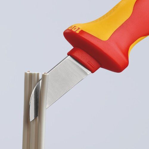  Isolierte Werkzeuge Kabelmesser KNIPEX 98 52 Kabelmesser isolierender Mehrkomponenten-Griff, VDE-geprüft 190 mm 12381460
