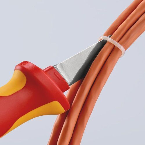  Isolierte Werkzeuge Kabelmesser KNIPEX 98 52 Kabelmesser isolierender Mehrkomponenten-Griff, VDE-geprüft 190 mm 12381460