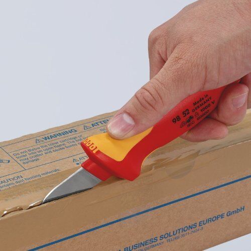 Isolierte Werkzeuge Kabelmesser KNIPEX 98 52 Kabelmesser isolierender Mehrkomponenten-Griff, VDE-geprüft 190 mm 12381460