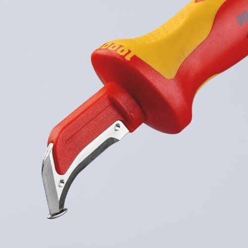  Abmantelungsmesser mit Gleitschuh KNIPEX 98 55 Abmantelungsmesser mit Gleitschuh isolierender Mehrkomponenten-Griff, VDE-geprüft 180 mm 12381466