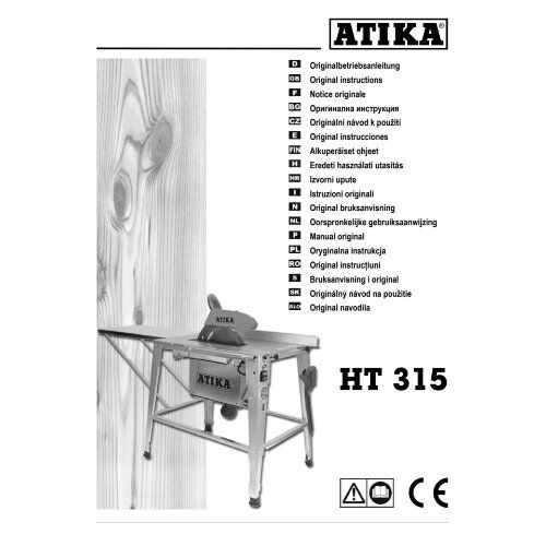  Atika Tischkreissägen Atika Tischkreissäge HT 315 230V 3,0kW 12367556