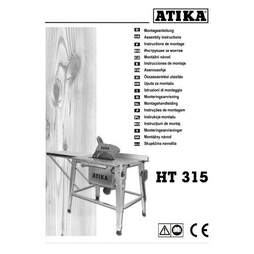  Atika Tischkreissägen Atika Tischkreissäge HT 315 230V 3,0kW 12367556