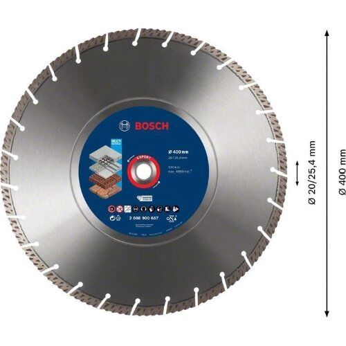  EXPERT MultiMaterial Diamanttrennscheiben Bosch EXPERT MultiMaterial Diamant-Trennscheiben, 400 x 20/25,40 x 3,3 x 12 mm, für Tischsägen 12369857