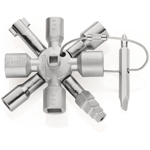  Schaltschrank-Schlüssel KNIPEX 00 11 01 TwinKey® für gängige Schränke und Absperrsysteme 92 mm 12380306