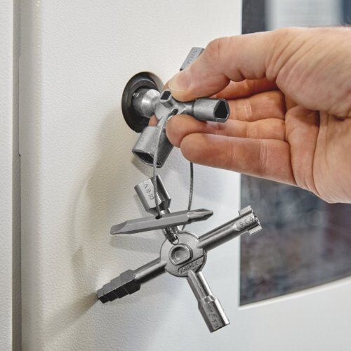  Schaltschrank-Schlüssel KNIPEX 00 11 01 TwinKey® für gängige Schränke und Absperrsysteme 92 mm 12380306